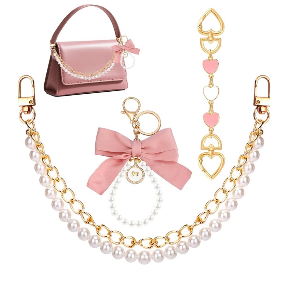 🆕 3PCS Bags Metal Handbag Straps Chains Replacement Extension Chain Shoulder Bag